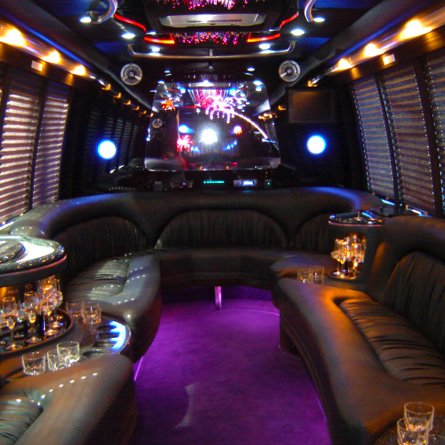 Interior of a limo